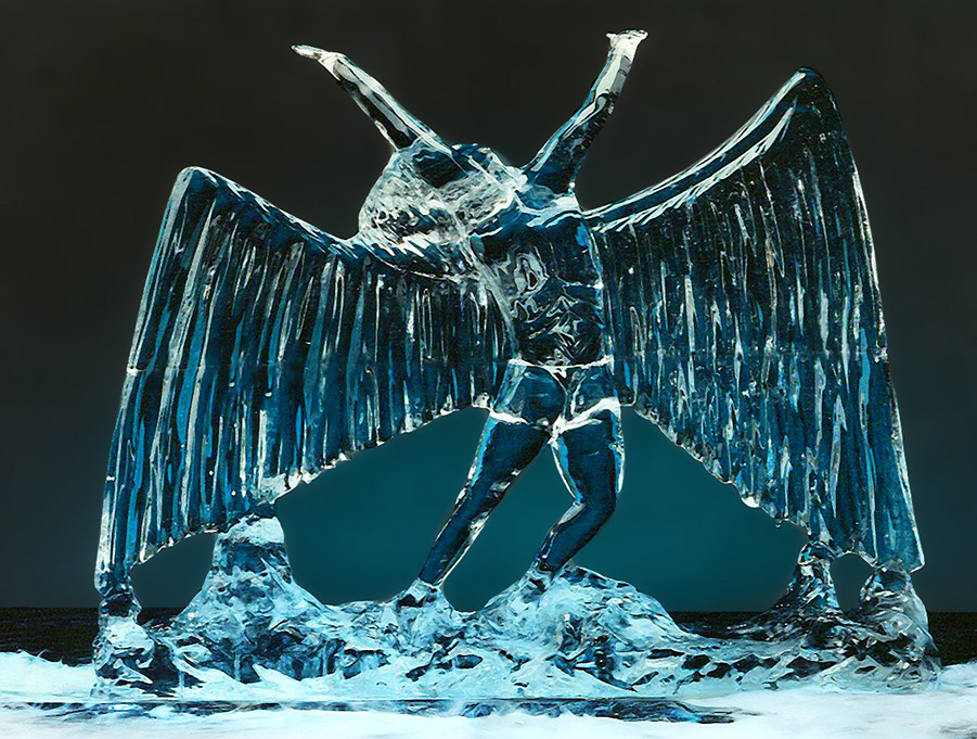 Eisdesigner Eisskulpturen Engel aus Eis