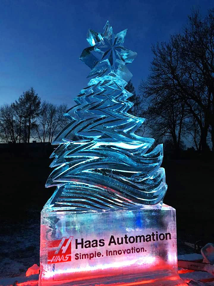 Eisdesigner Eisskulpturen  Stern Weihnachts Figuren aus Eis geschnitzt