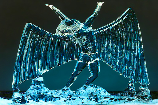 Eisskulptur für die neue Webseite von Horst Birekoven Eisdesign